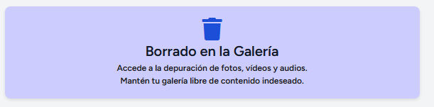 Acceso al borrado de fotos
