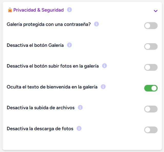 Privacidad y seguridad para los eventos Eventocam