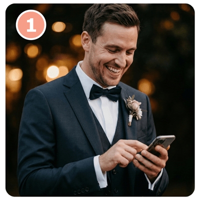 Wedding celebration - capture all guest photos using a QR code