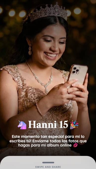 Quinces - Quinceañera - Fifteen - easily collect all photos and videos in an online gallery