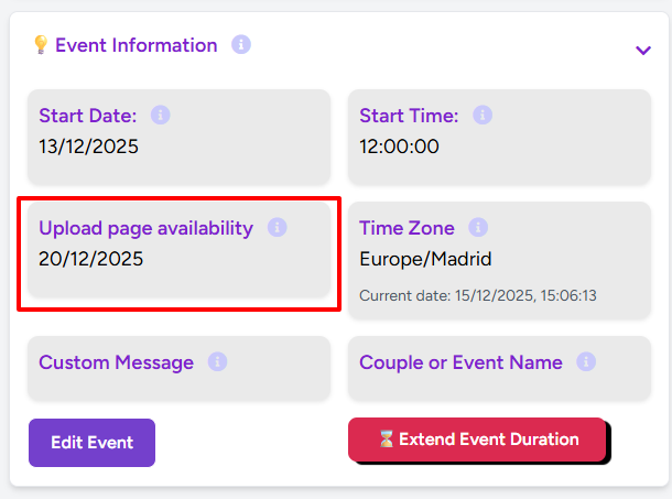 Fecha límite de carga