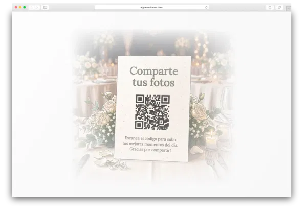 Capture a QR code and share photos and videos