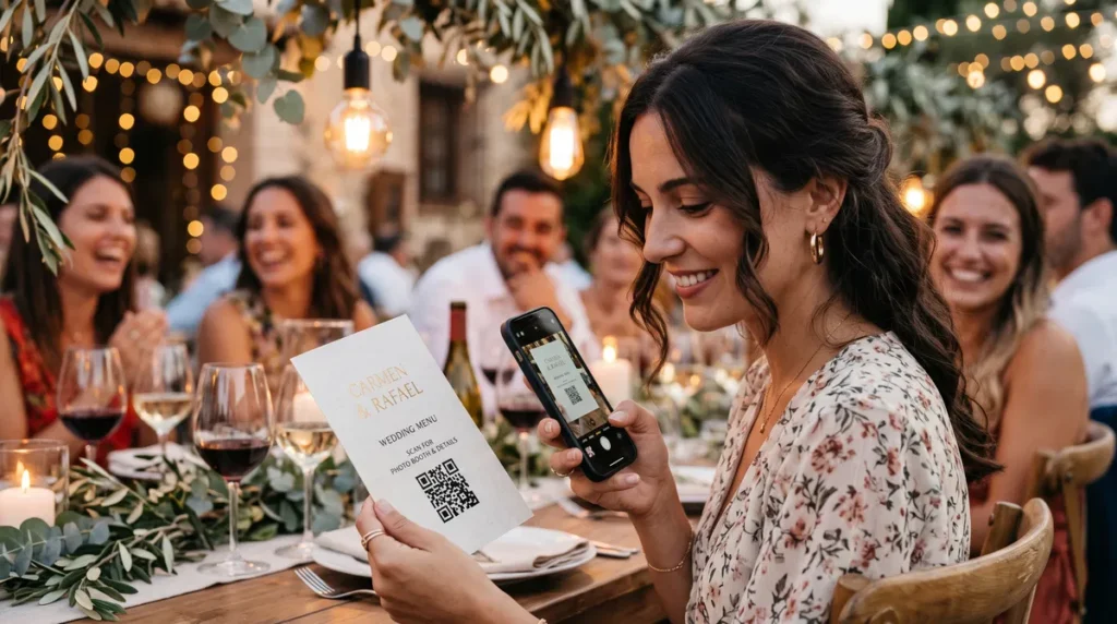 Cómo compartir fotos de Boda capturando un código QR